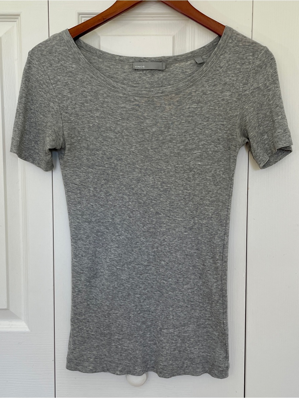 Vince Women's Gray Pima Cotton Short-sleeve Tee